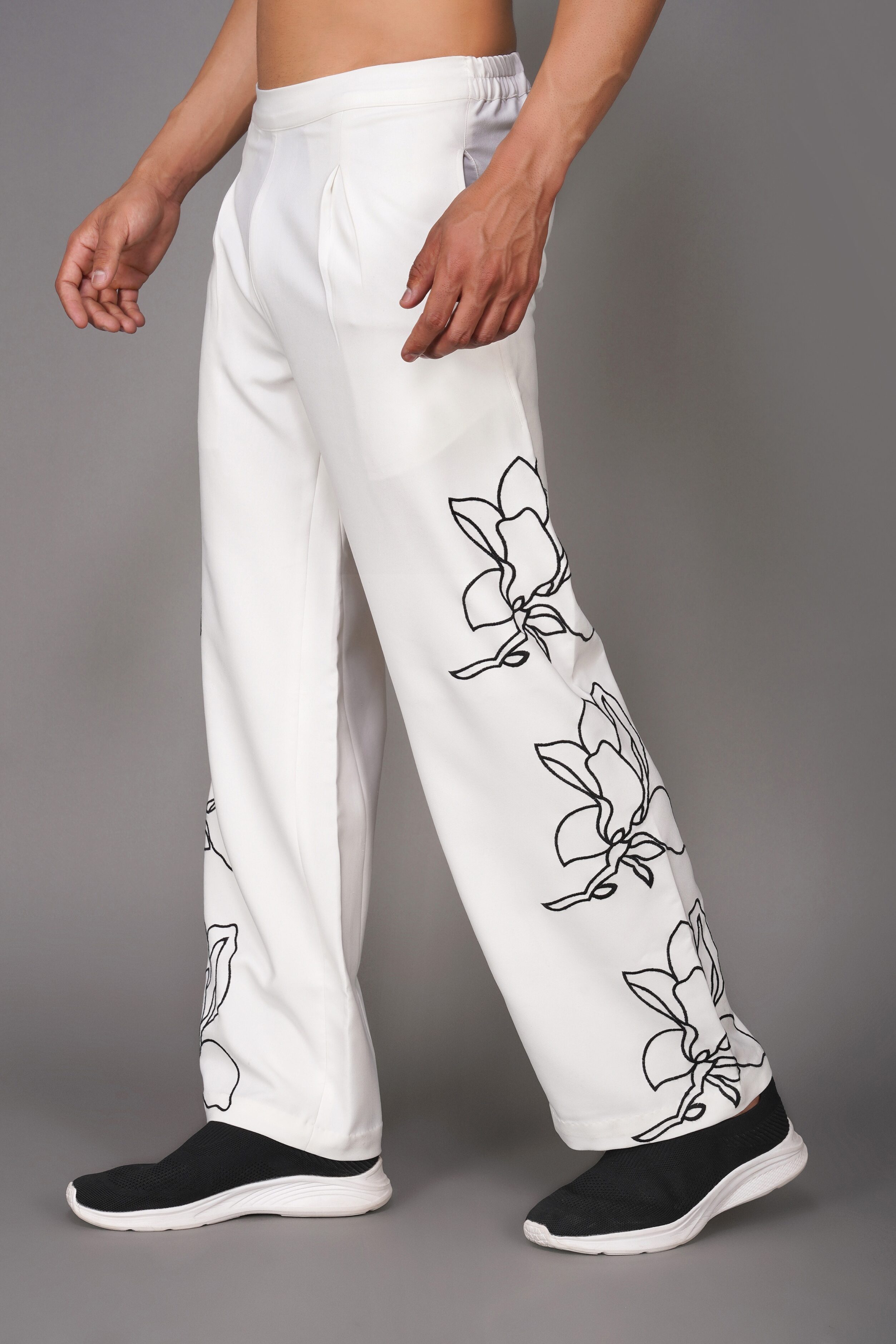 Flower Pants white